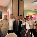 Il Delegato e la vice Delegata con lo chef e la brigata di cucina