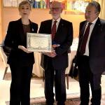 Accademico Furio Dei Rossi con delegata di Udine Annalisa Sandri e CT FVG Massimo Percotto