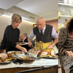 Alberto Chiara e Agostino Campari; Cristina Ciusa in cucina