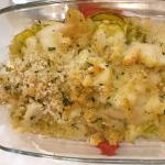 Baccalà gratinato con le zucchine