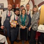 La Delegata Polverini, la Simposiarca Rossi e la brigata del ristorante "Da Nello"