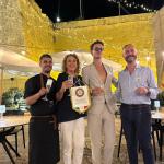 da sinistra: Chef Gianluca, Delegata Massimiliana Affanni Tomaselli, Maitre Benoit, Vice Delegato Ramiro Cali-Corleo