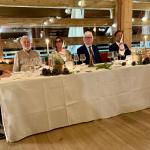 l Simposiarca Alfonso Sidro, il Relatore Manuel Monti, la Delegata Monica De Mattia, il Vice Delegato Diego Dipol, il Simposiarca Diego Belli